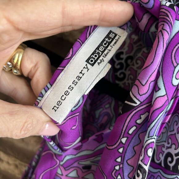 necessary objects by ady gluck frankel Purple Paisley Halter Top Size Small - Picture 3 of 7